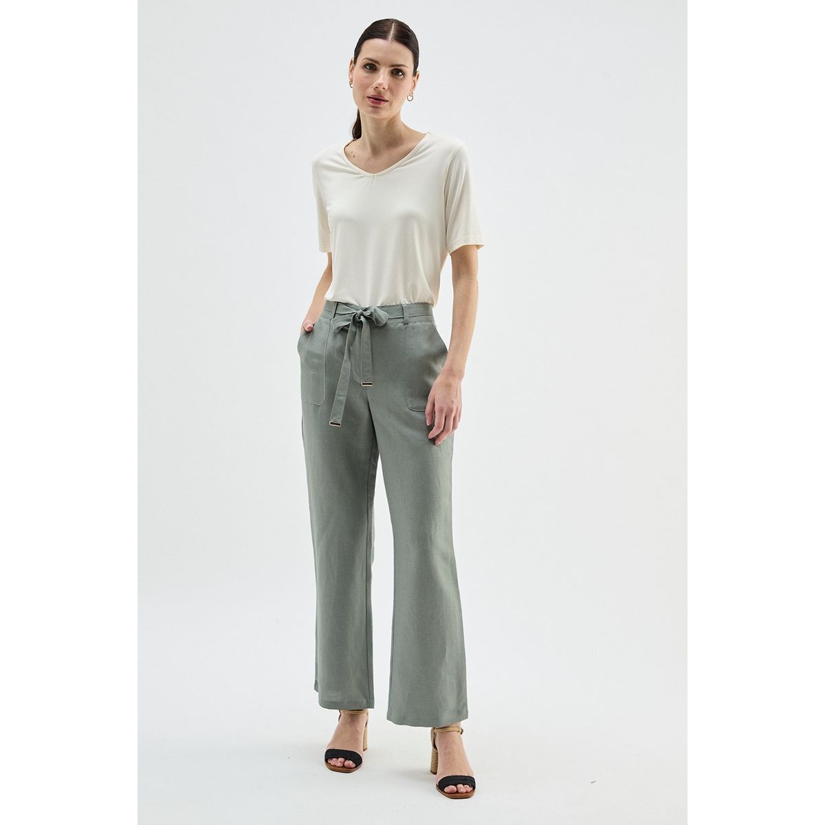MA GRIFFE - Pantalon Avellana Mujer Magriffe