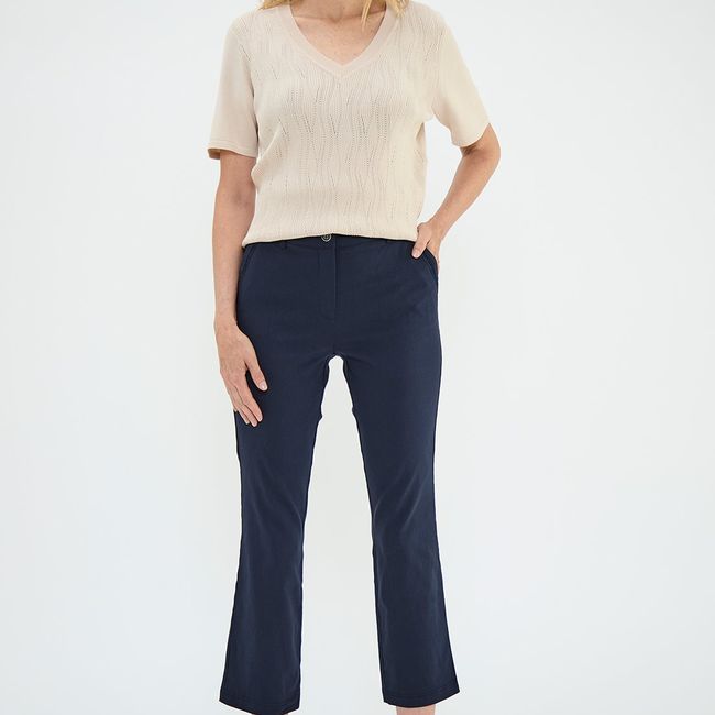 MA GRIFFE - Pantalon Azul Marino Mujer Magriffe