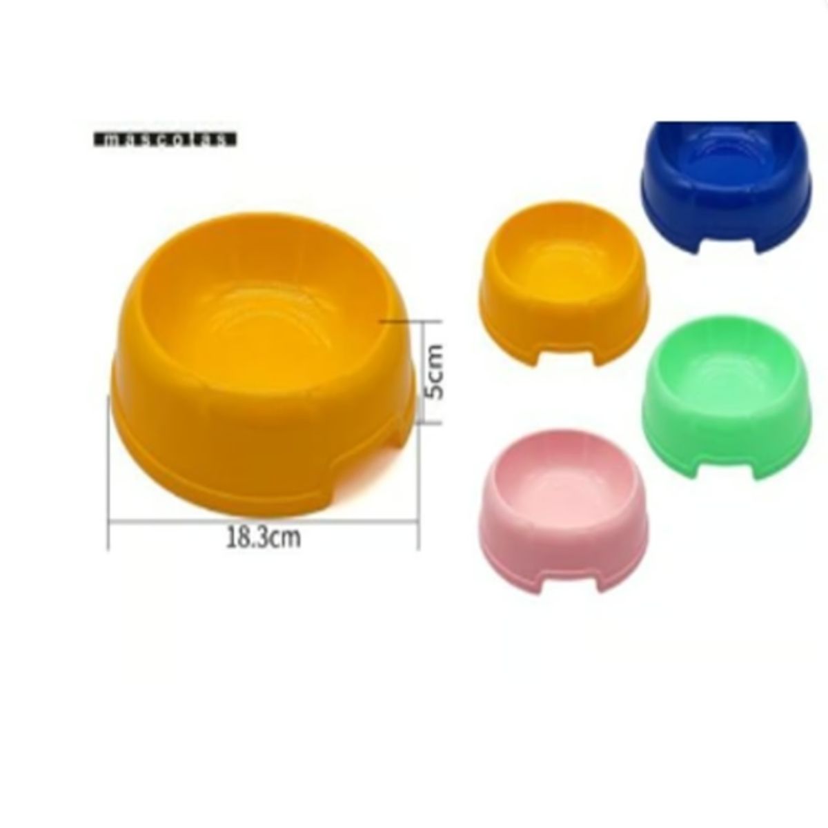 GENERICO - Bowl Para Perro Comida Color Azul Redondo 18cm