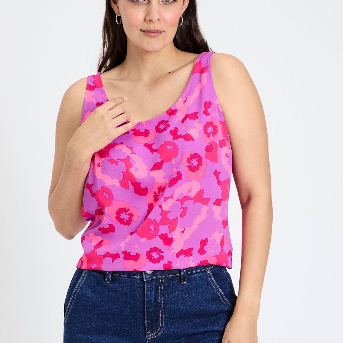 ASH - Blusa Sin Mangas Morado Mujer Ash