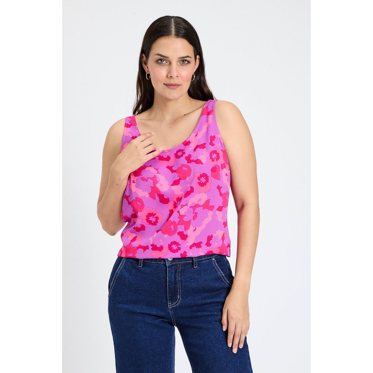 ASH - Blusa Sin Mangas Morado Mujer Ash