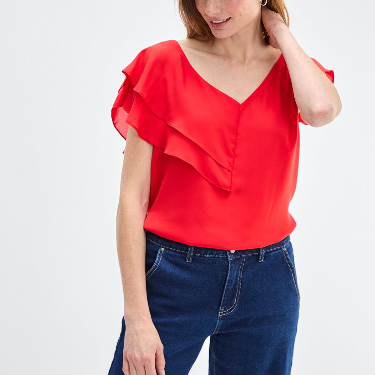 ASH - Blusa Manga Corta Rojo Mujer Ash