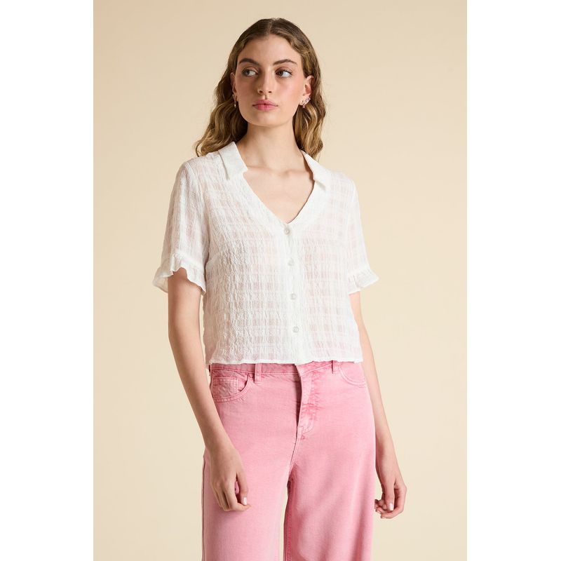 IO - Blusa Casual Lisa Crudo iO