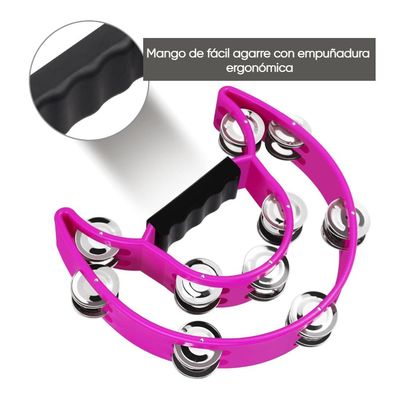 Imagen 2 del producto Pandero MediaLuna Fucsia Rosa 8 pulgadas TR-4 Celta