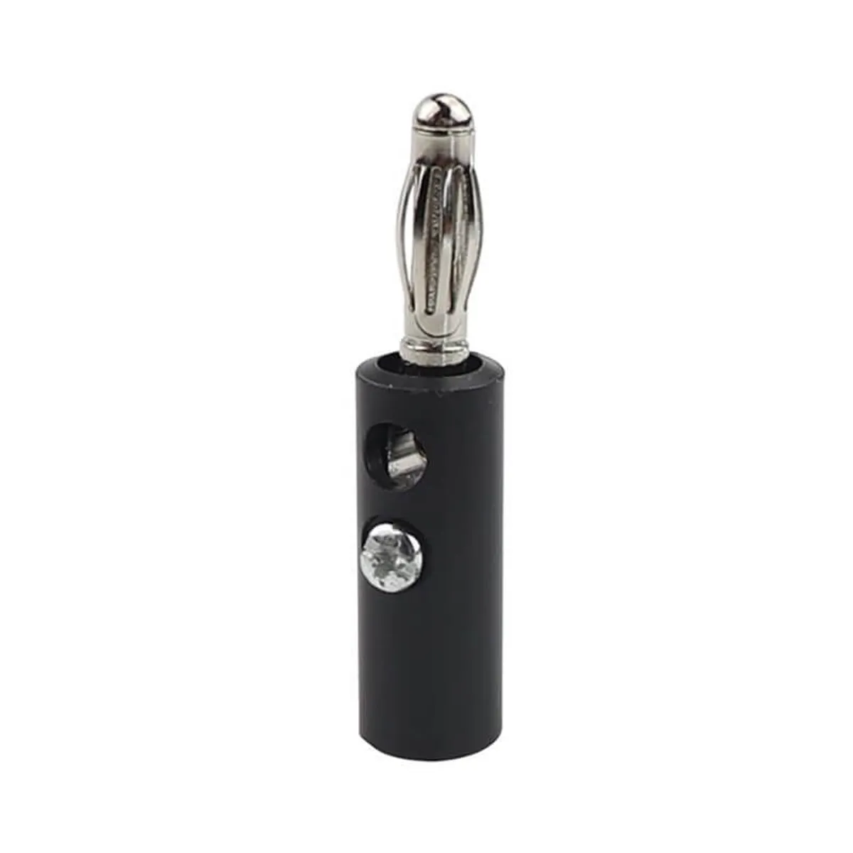 GENERICO - Conector Banana Aislado Negro 4mm Macho