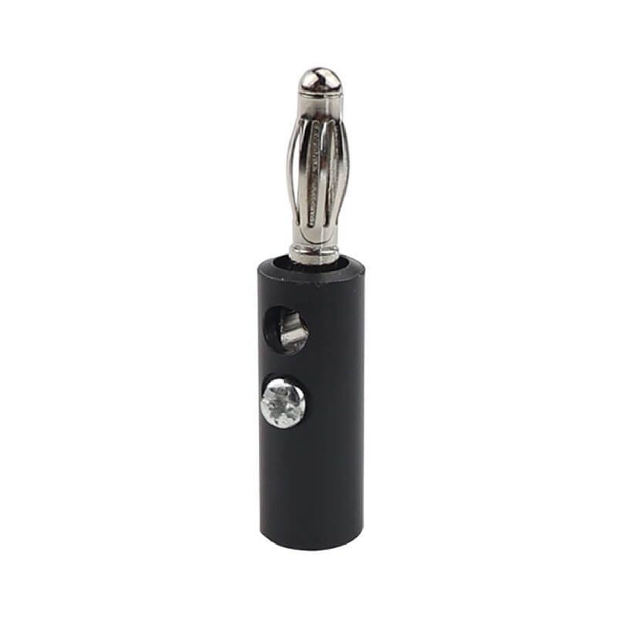 GENERICO - Conector Banana Aislado Negro 4mm Macho