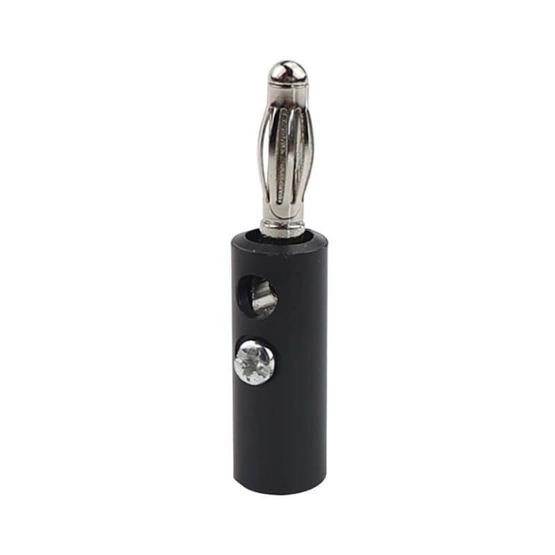 GENERICO - Conector Banana Aislado Negro 4mm Macho