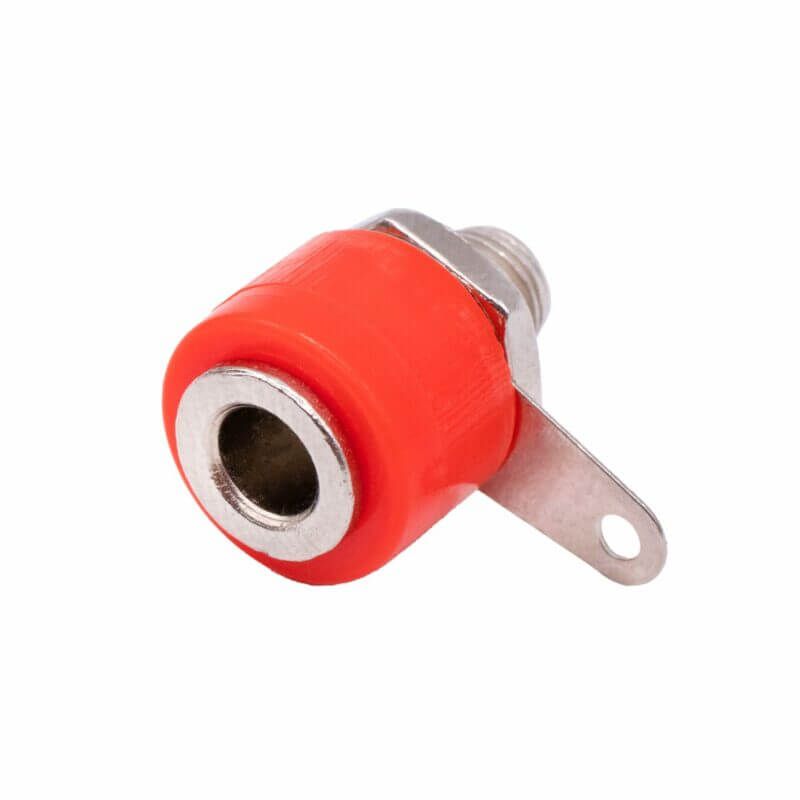 GENERICO - Conector Banana Aislado Rojo 4mm Hembra