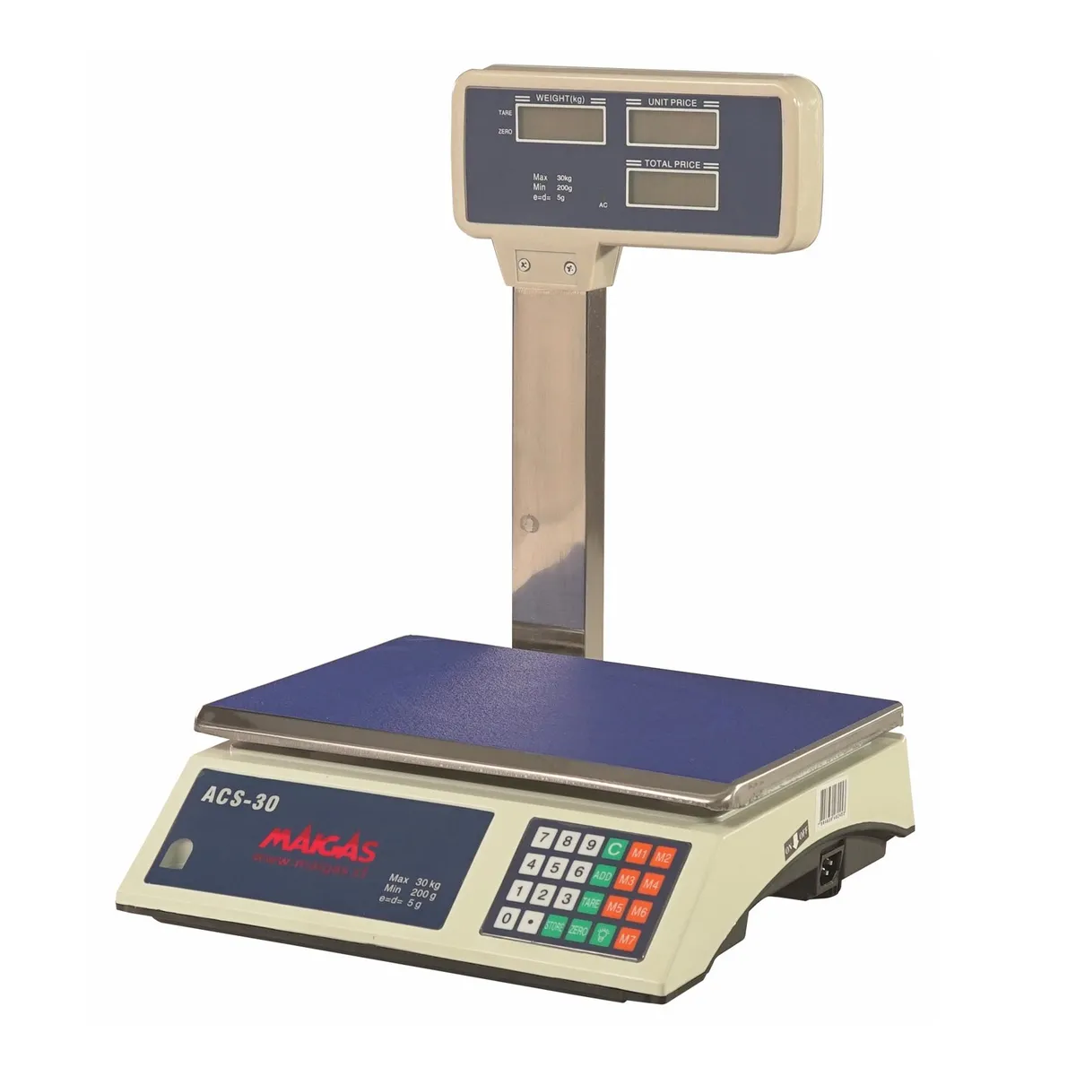 MAIGAS - Balanza Electrónica 30 kilos C/Panel Lateral High Precision DY778B