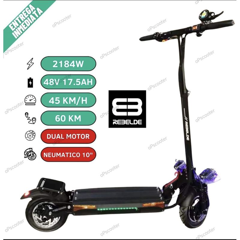 REBELDE - Scooter eléctrico  Rebelde Max Doble motor