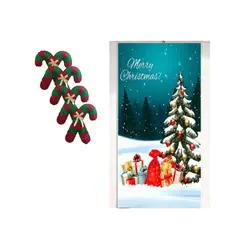 GENERICO - Funda Navideña Para Puerta con 4 bastones navideños
