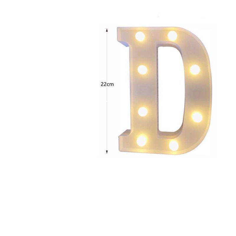 GENERICO - Letra D Led Lampara para Cumpleaños  22cm