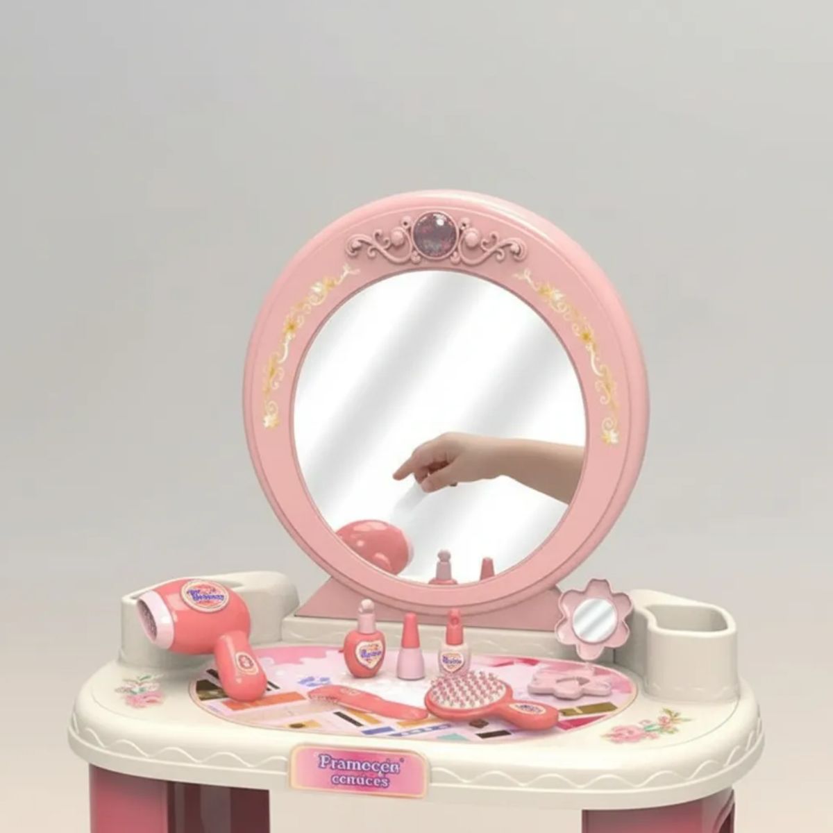 GENERICO - Tocador De Juguete Para Niñas Con Espejo Y Accesorios Rosado