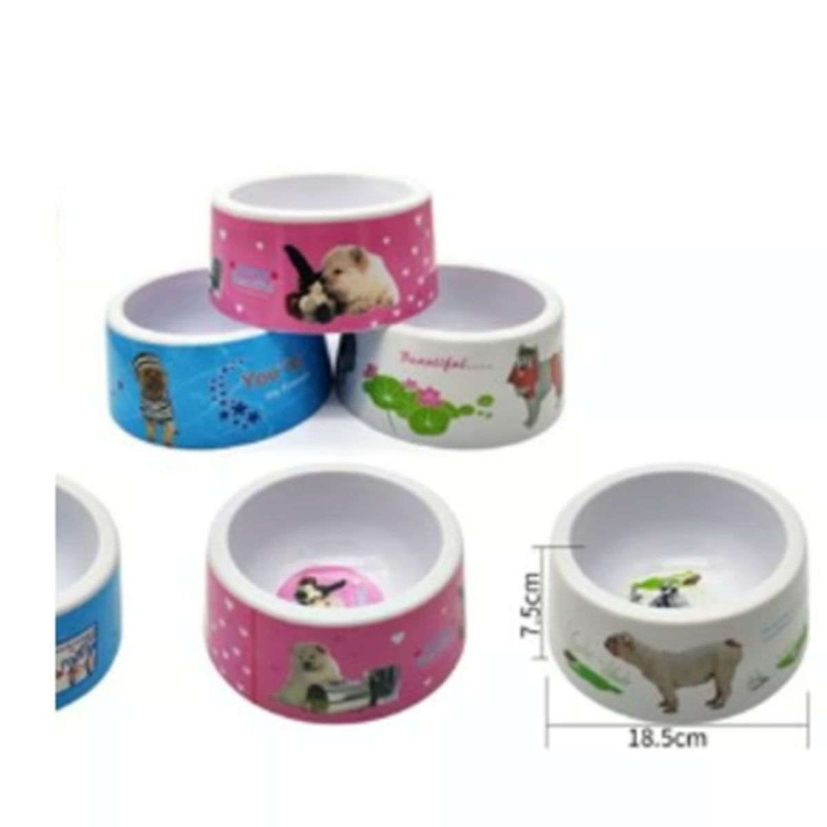 GENERICO - Bowl Para Perro Comida Colores Surtidos 18cm