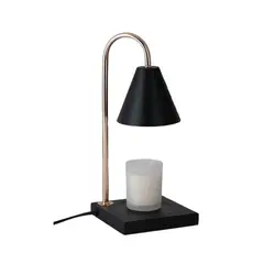 SANTU HOME & DECO - Lámpara Calentadora de Velas con Temporizador Negra