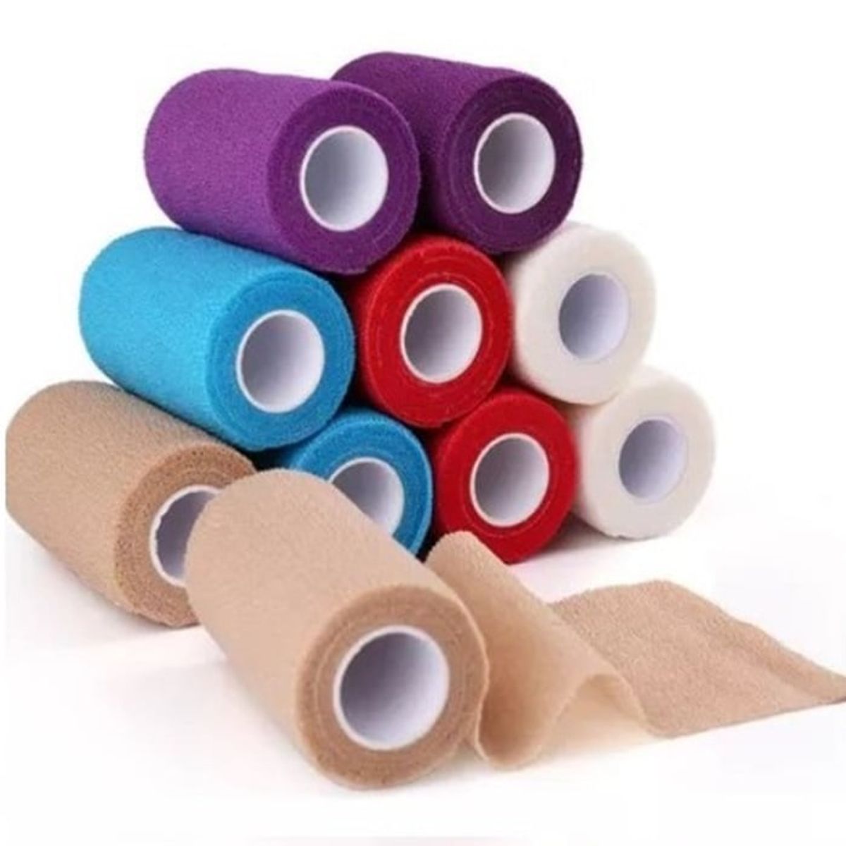 GENERICO - Pack 12 Venda Compatible Con Coban Autoadherente 5cmx 4.5mt