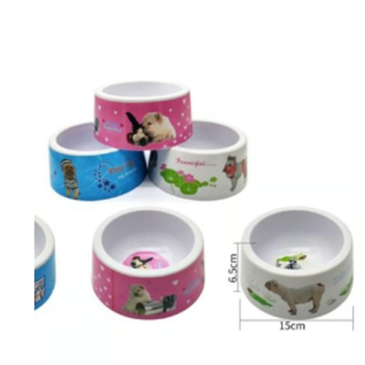 GENERICO - Bowl Para Perro Comida Colores Surtidos 15cm