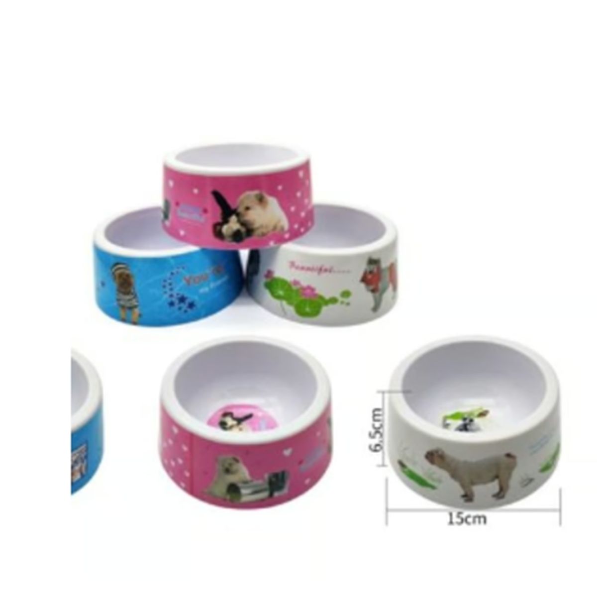 GENERICO - Bowl Para Perro Comida Colores Surtidos 15cm