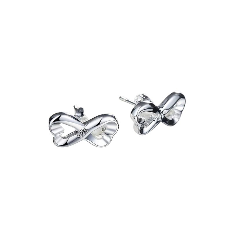 GENERICO - Aros Enchapados En Plata Corazones Infinito
