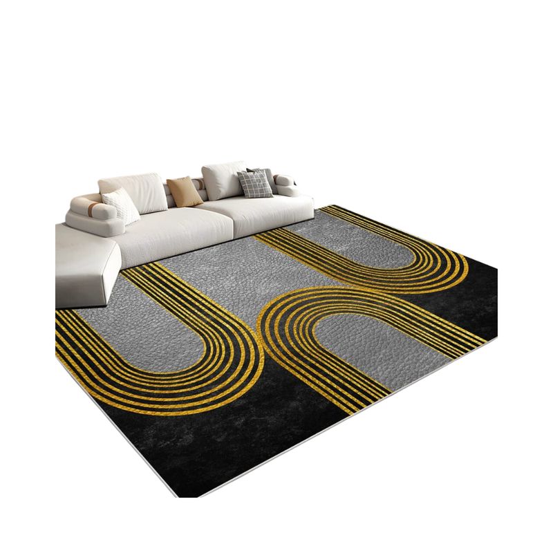 GENERICO - Alfombra Moderna Antideslizante Diseño Geométrico 3D 200X180cm