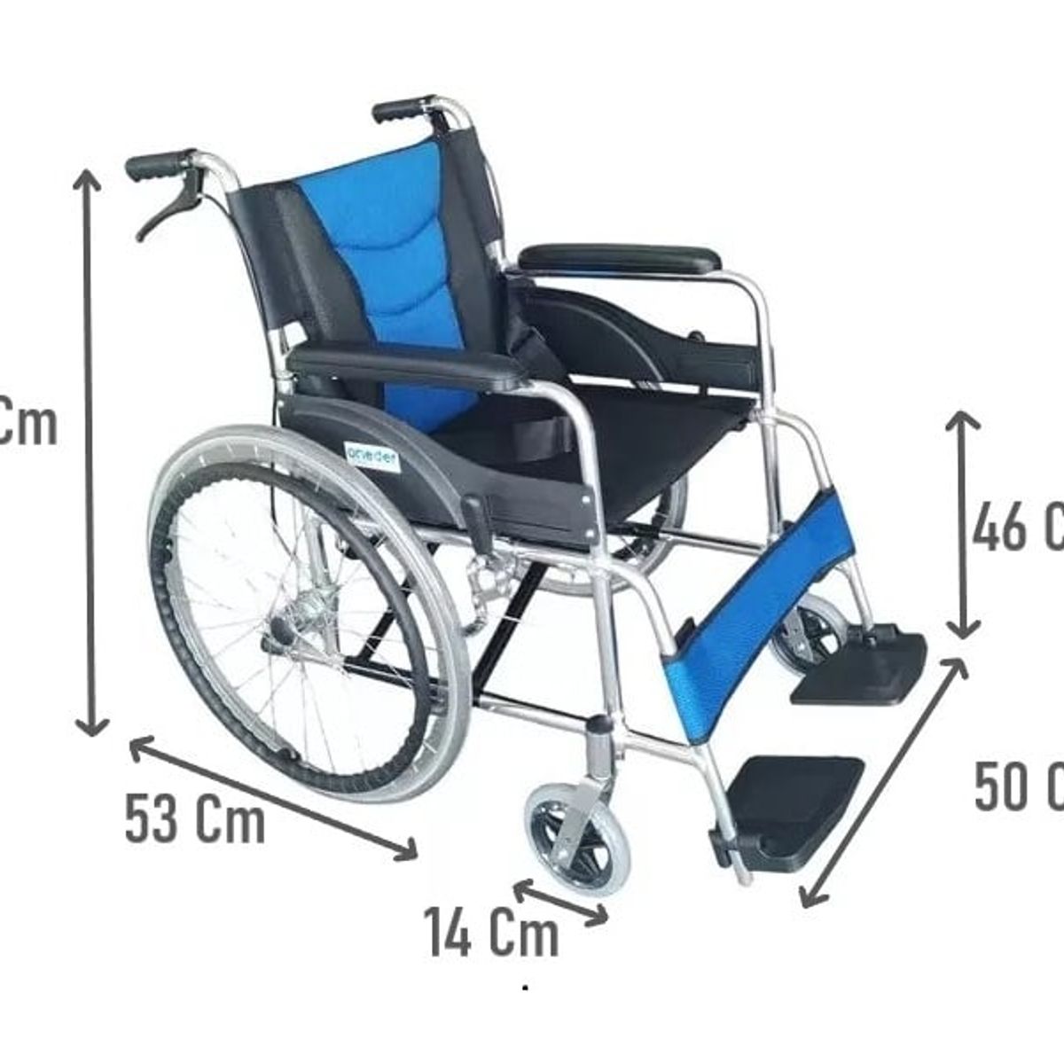 ONEDER - Silla De Ruedas Plegable Doble Freno Aluminio Liviana Oneder KJT106G