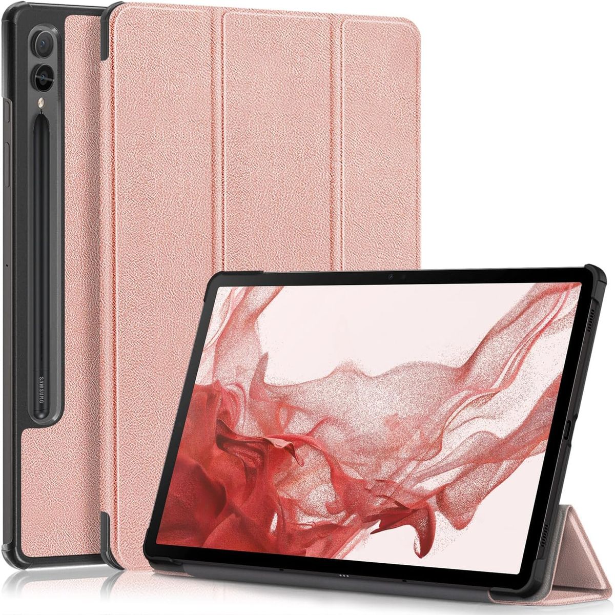 GENERICO - Funda Inteligente compatible con Samsung Galaxy Tab S9 Plus Rosa Gold
