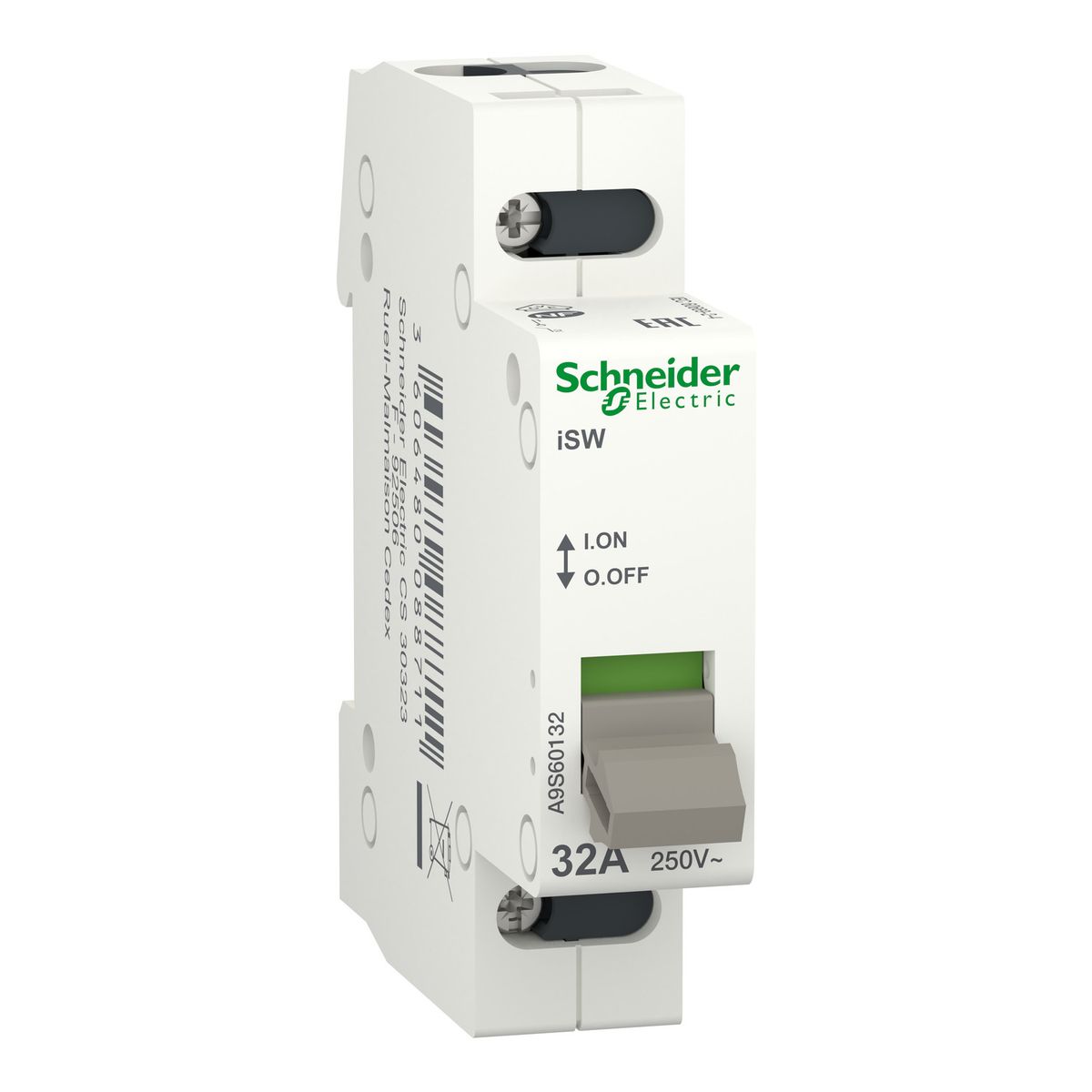 SCHNEIDER ELECTRIC - Interruptor seccionador Acti9 iSW 1P 32A 250V CA Schneider
