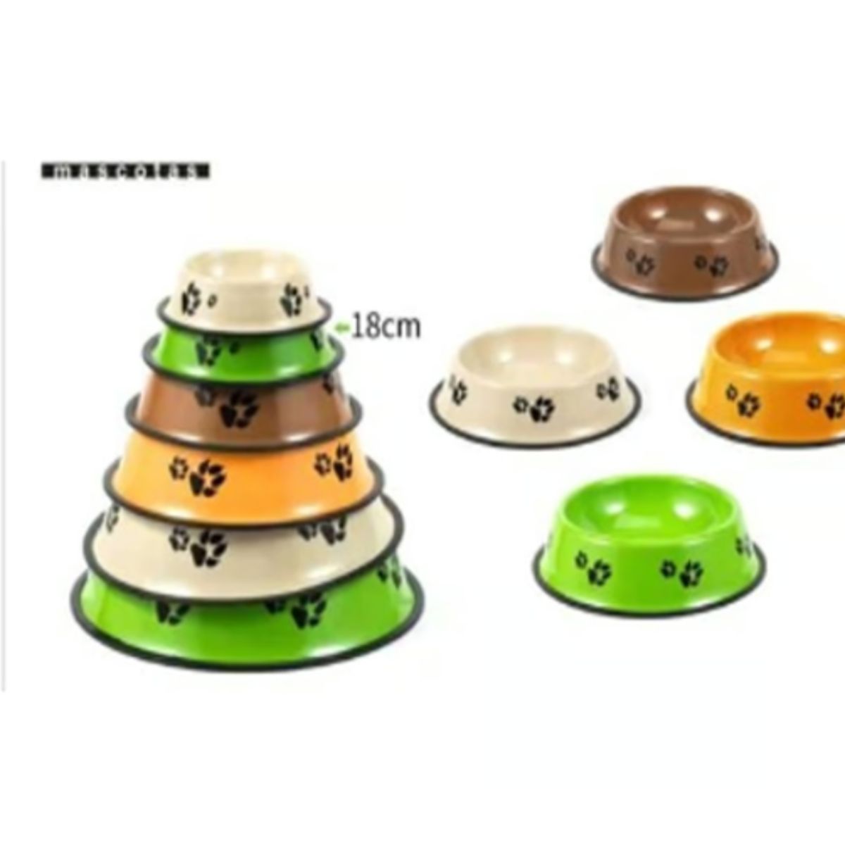 GENERICO - Bowl Para Perro Comida Colores Surtidos 18cm