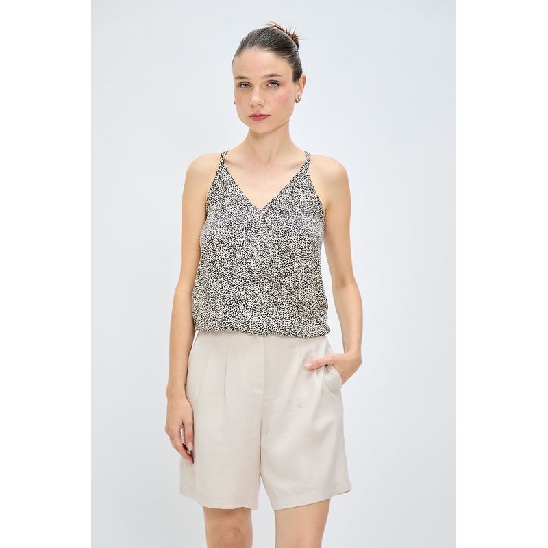 IO - Polera Sin Mangas Beige Mujer Io