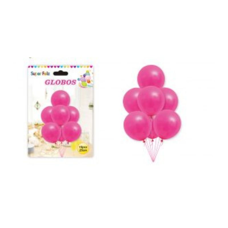 GENERICO - GLOBOS LATEX 10 PCS 25 CM