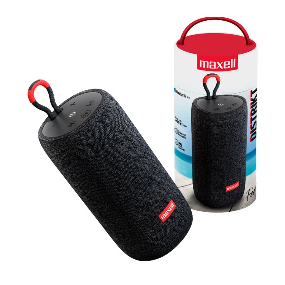 OEM - PARLANTE MAXEL BT-DISTRIKT NEGRO