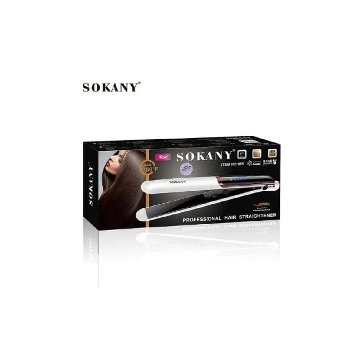 SOKANY - Plancha De Pelo De Temperatura Ajustable Hair SK-955