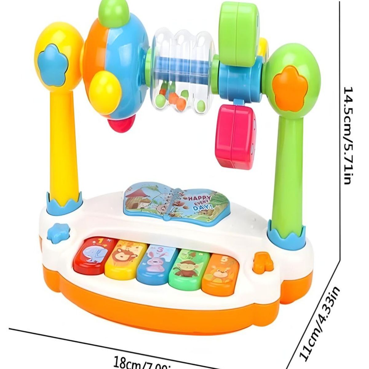 GENERICO - PIANO MUSICAL JUGUETE DIDÁCTICO GIRATORIO 27n6