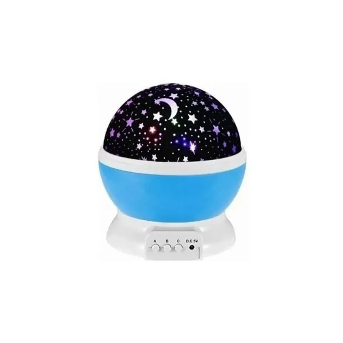 GENERICO - Lampara Luz Led De Proyección Rotatoria Estrellas color Azul