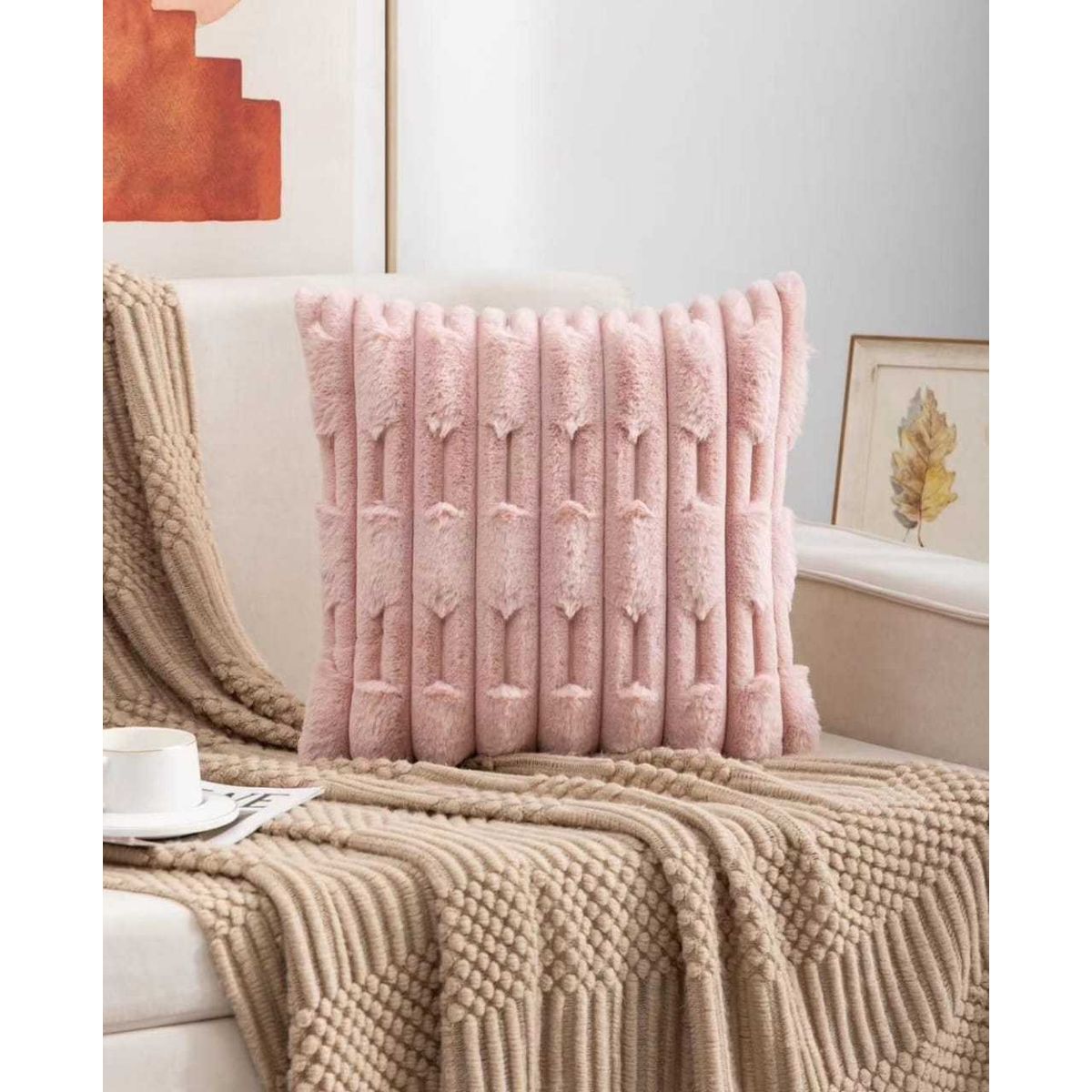 GENERICO - PACK DE 2  FUNDAS ESTILO BAMBU 45x45cm  85