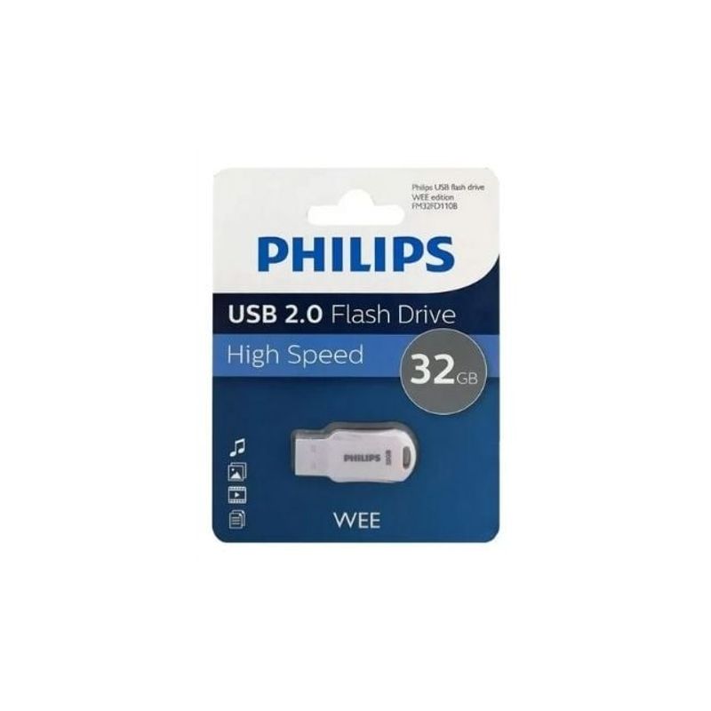 PHILIPS - Pendrive Philips Usb 2.0 Wee 32gb Gray