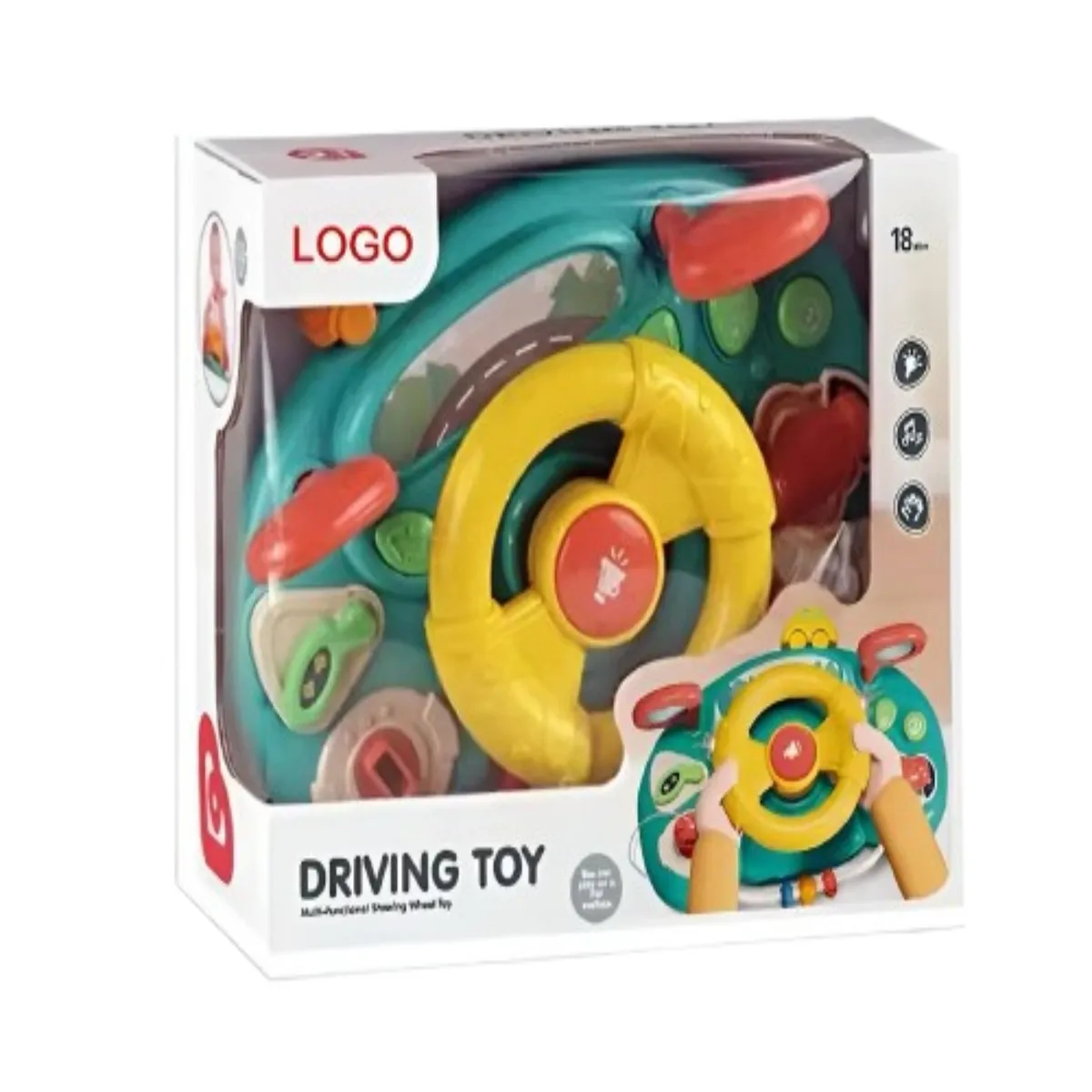 GENERICO - Juguete Volante de Auto Infantil Musical VERDE 29n5