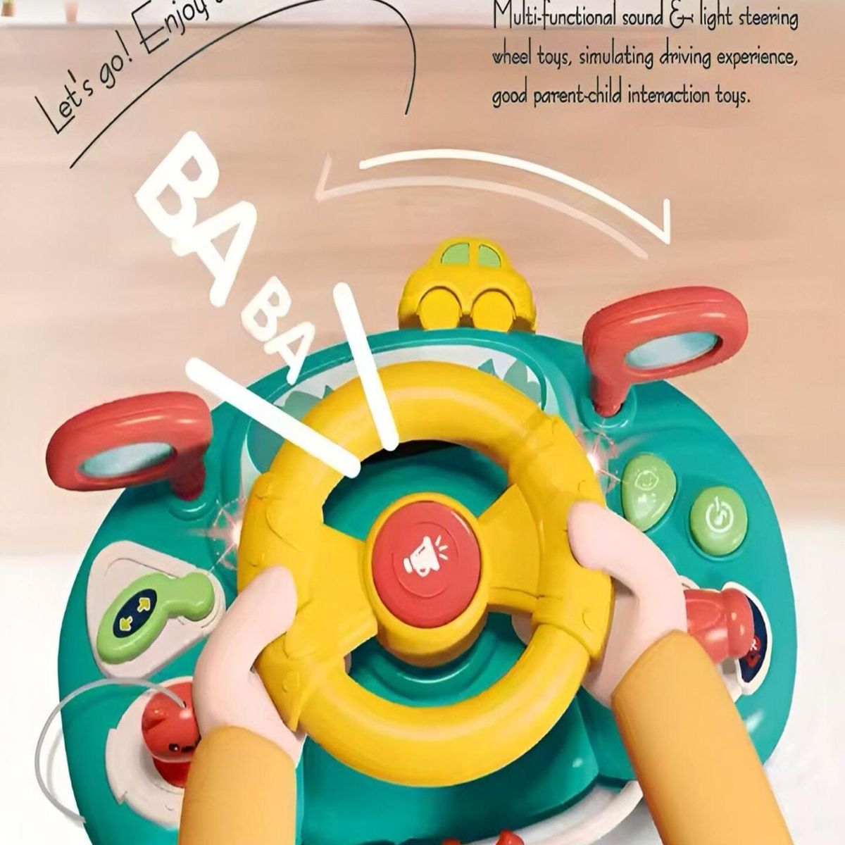 GENERICO - Juguete Volante de Auto Infantil Musical VERDE 29n5