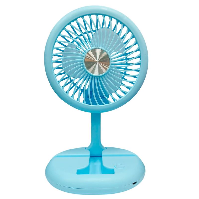 TECNOLAB - Mini Ventilador Plegable De Mano Recargable Azul - SC