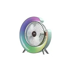 GENERICO - Mini Ventilador De Escritorio Portátil Recargable Usb Con Luz