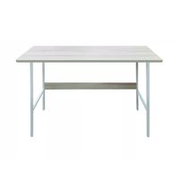 Escritorio Mueble Básico Madera Blanco Y Maple 100x72 CM