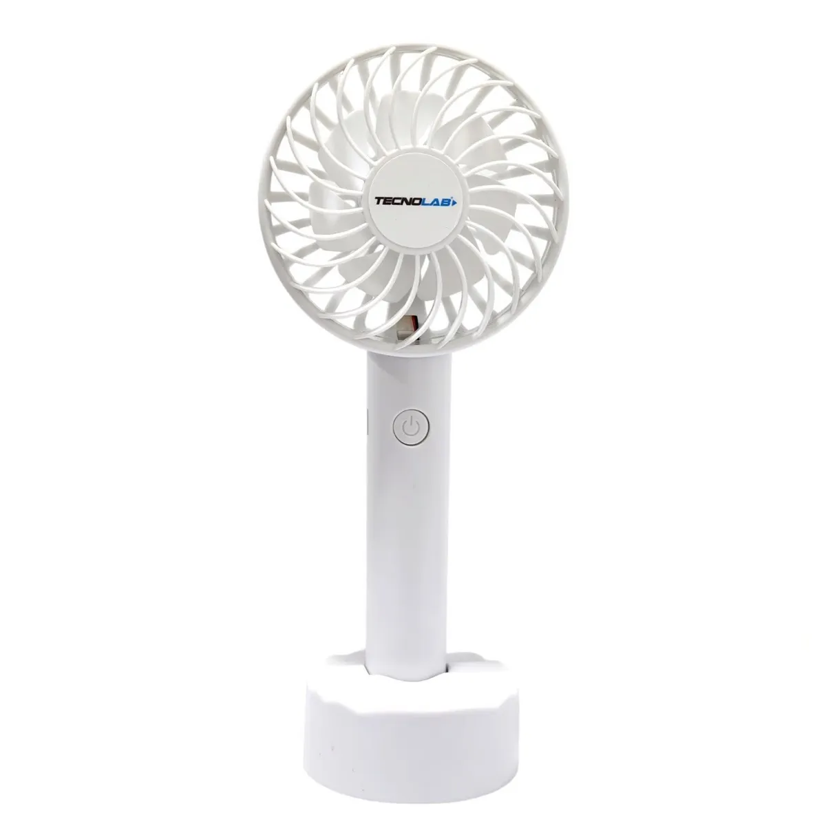 TECNOLAB - Mini Ventilador De Mano Recargable 500mAh Blanco - SC