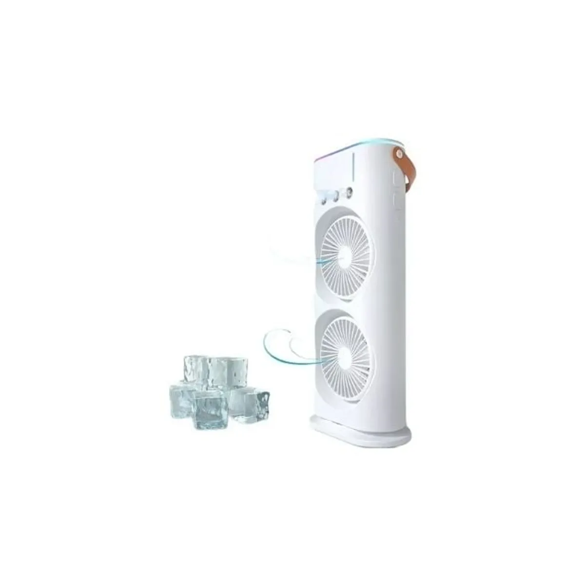 GENERICO - Ventilador de Pulverización Doble de Torre con Humidificador