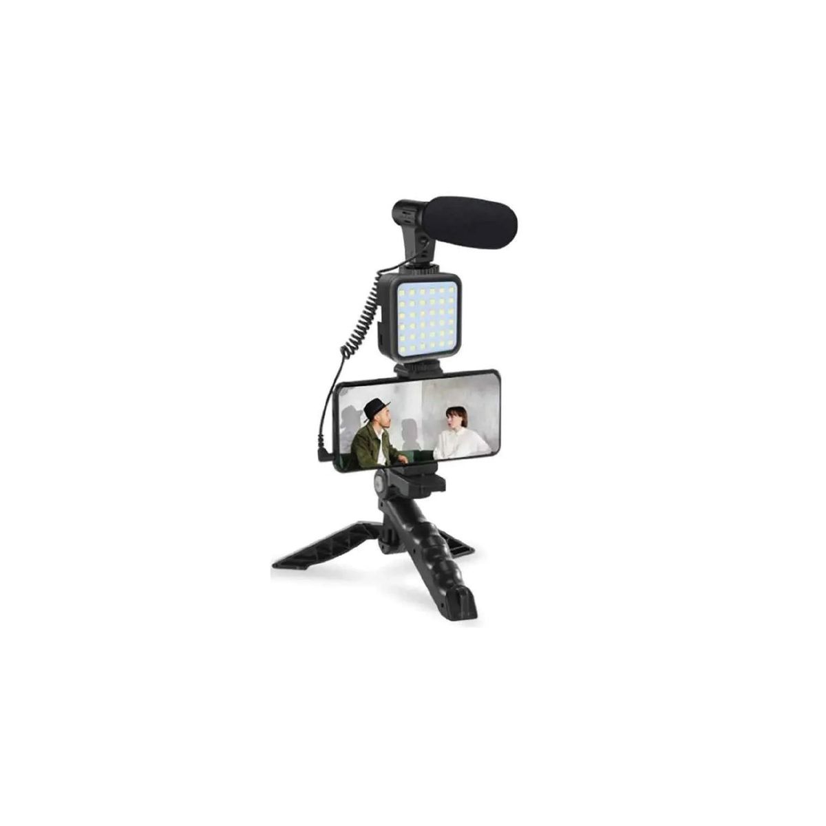 GENERICO - Trípode Celular Con Iluminación Y Micrófono - SC