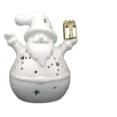 GENERICO - Adorno Pascuero Led De Cerámica 15 Cm Navidad Decoración