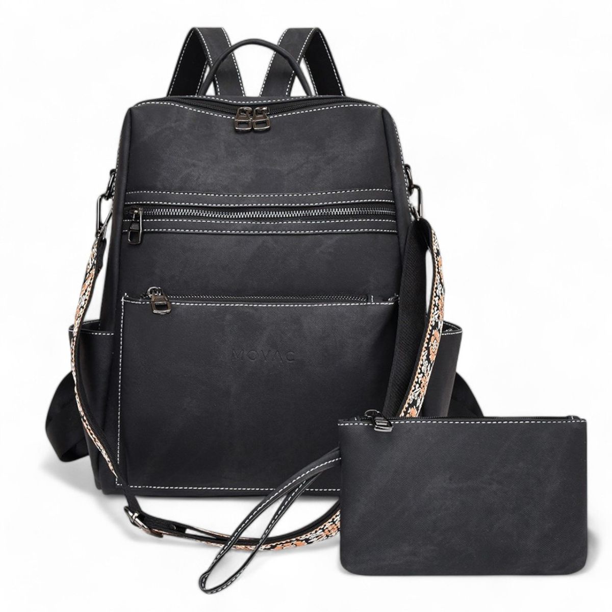 MV MOVAC - Mochila Cartera Lady Classic Mujer Cuero Pu practico Monedero