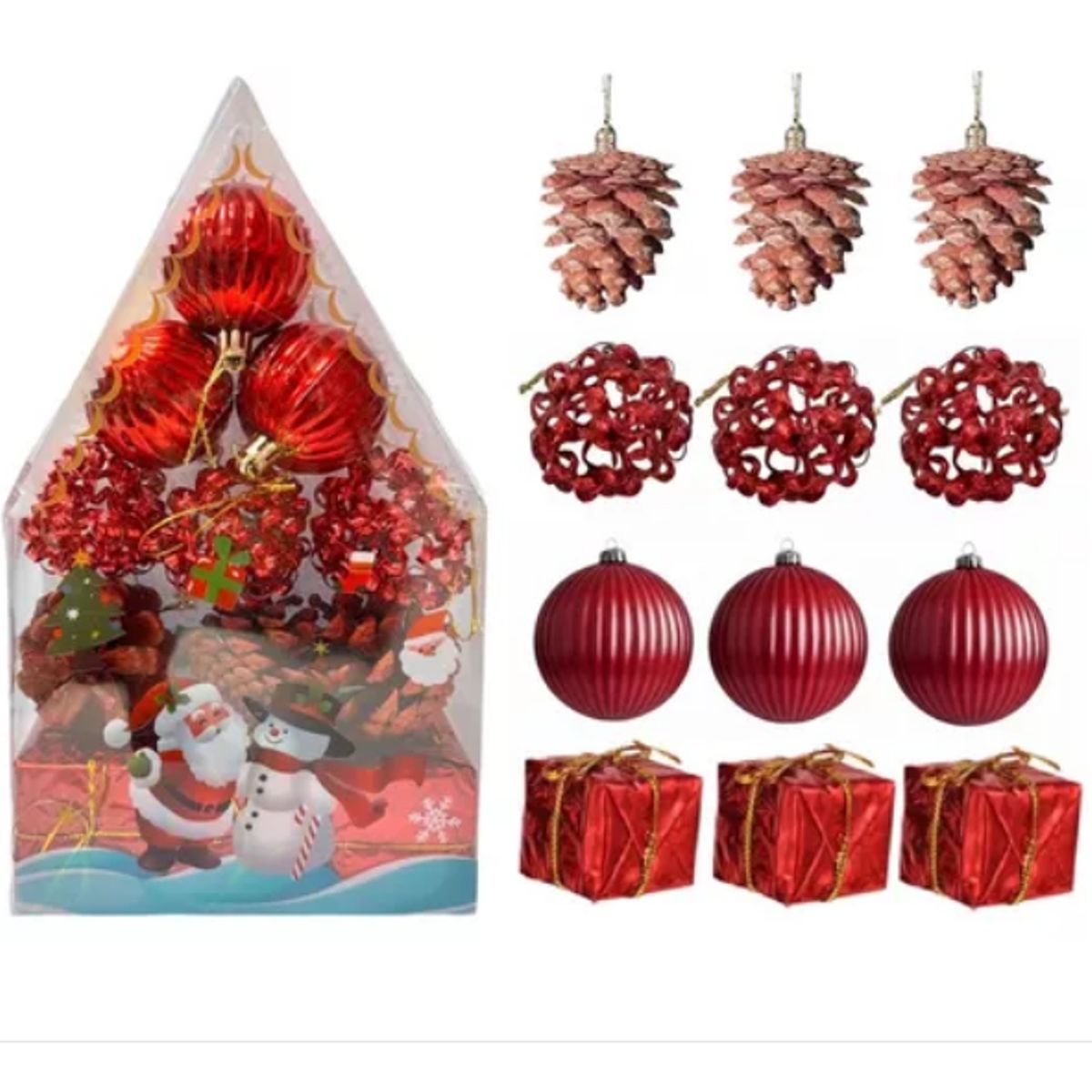 GENERICO - Pack X12 Bolas De Arbol De Navidad Esferas 6cm