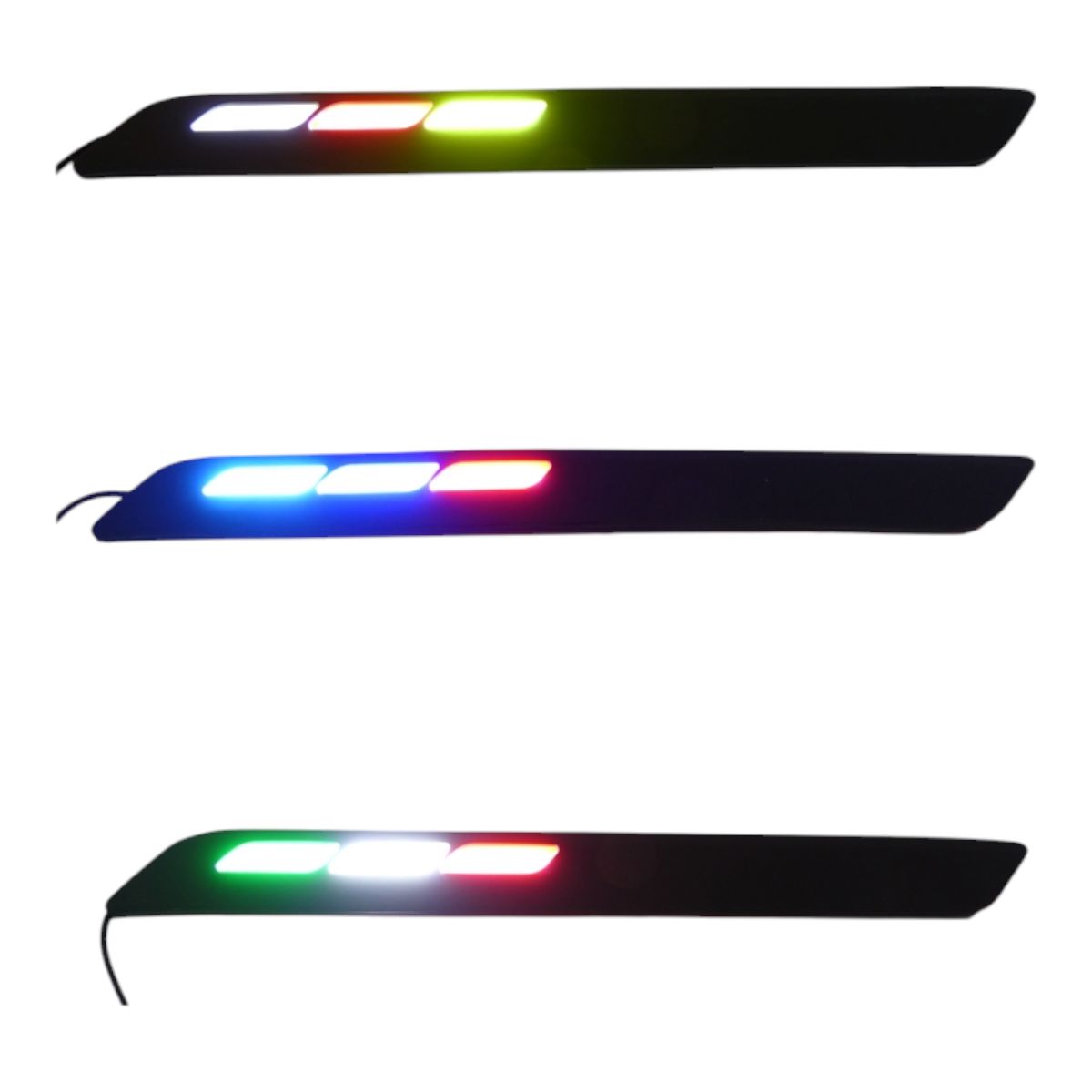 GENERICO - 2x Protector Parachoque LED Diseños Bandera flexible