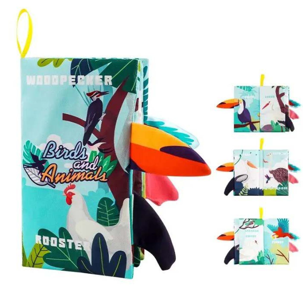 GENERICO - Libro de tela educación sensorial suave para bebe en inglés 24 x 19.5 cm