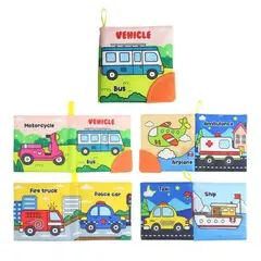 GENERICO - Libro de tela educación sensorial suave para bebe en inglés 11cm